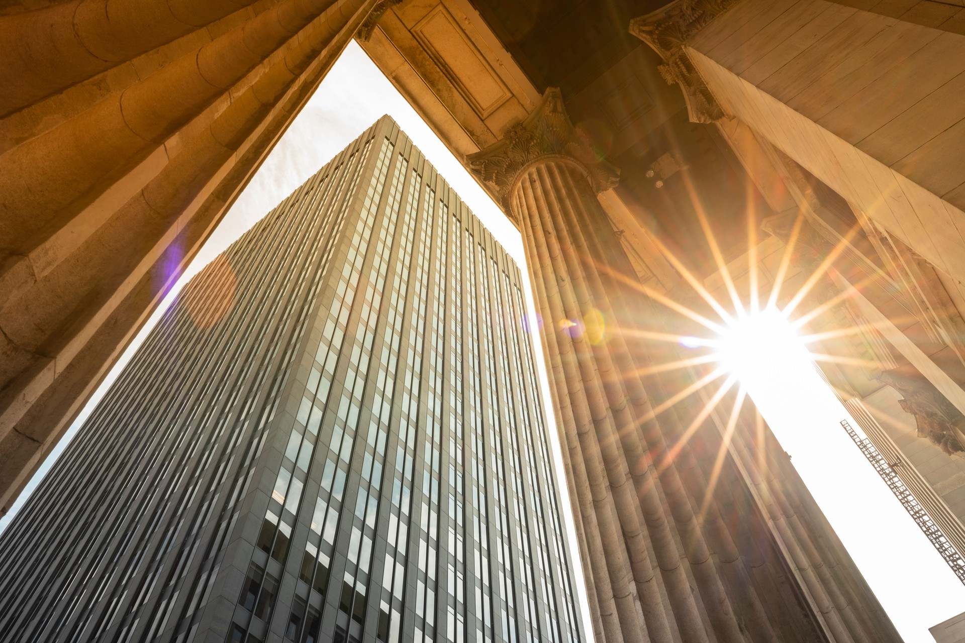 Corporate finance buildings in the city